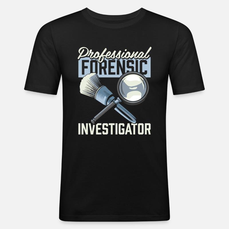 Forensischer Techniker - Männer Slim Fit T-Shirt - Schwarz