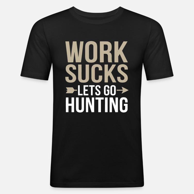 Bogenjagd Bogenjäger - Männer Slim Fit T-Shirt - Schwarz
