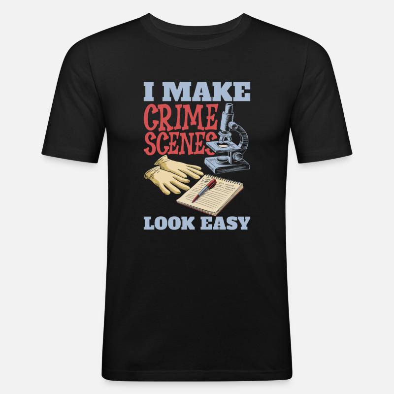 Forensischer Techniker - Männer Slim Fit T-Shirt - Schwarz