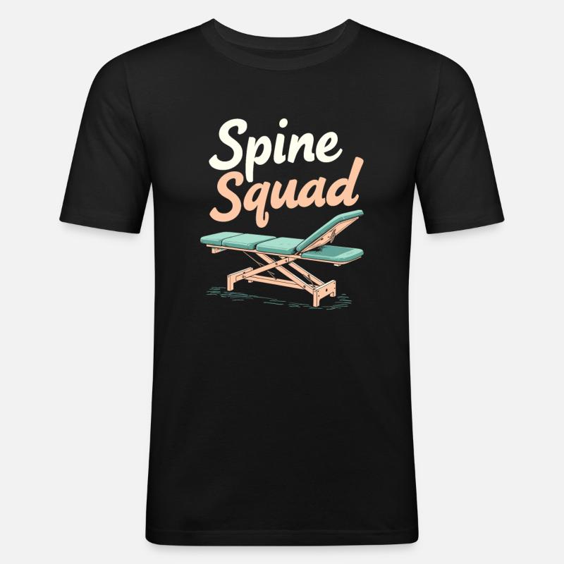 Chiropraktiker Team - Männer Slim Fit T-Shirt - Schwarz
