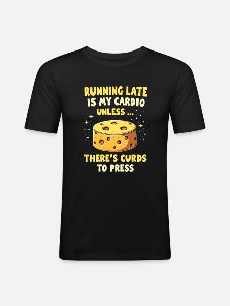 Production de fromage - T-shirt près du corps Homme - noir