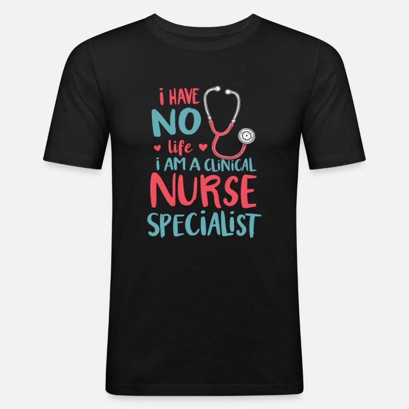 Fachkrankenschwester - Männer Slim Fit T-Shirt - Schwarz
