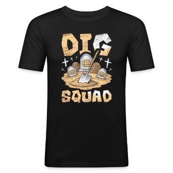 Totengräber Bestattungshelfer Kader - Männer Slim Fit T-Shirt - Schwarz - Vorne - Nik (191cm)