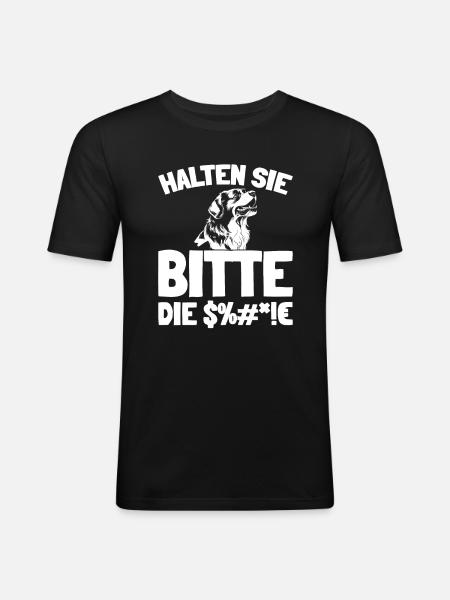 St. Bernards, please shut up - Men's Slim Fit T-Shirt - black