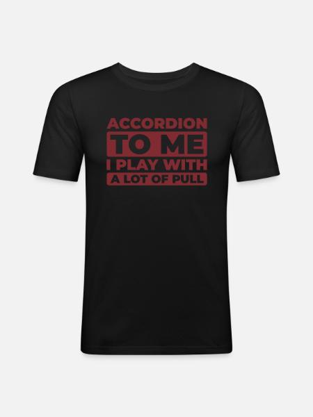 Accordion - Men's Slim Fit T-Shirt - black