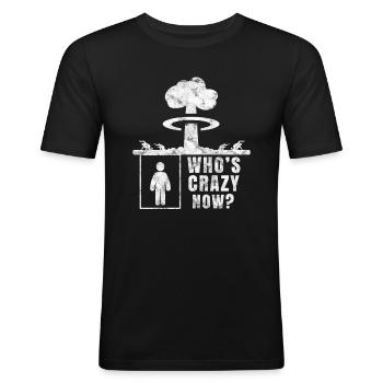 Prepper Atom Nuklear - Männer Slim Fit T-Shirt - Schwarz - Vorne - Nik (191cm)