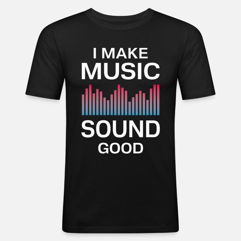 Tontechniker Tontechnik Spruch - Männer Slim Fit T-Shirt - Schwarz
