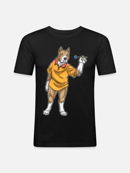 Pitbull Dart Dartpfeil - Men's Slim Fit T-Shirt - black