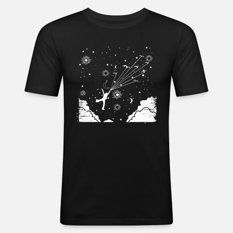 Fantasy Design - Männer Slim Fit T-Shirt - Schwarz