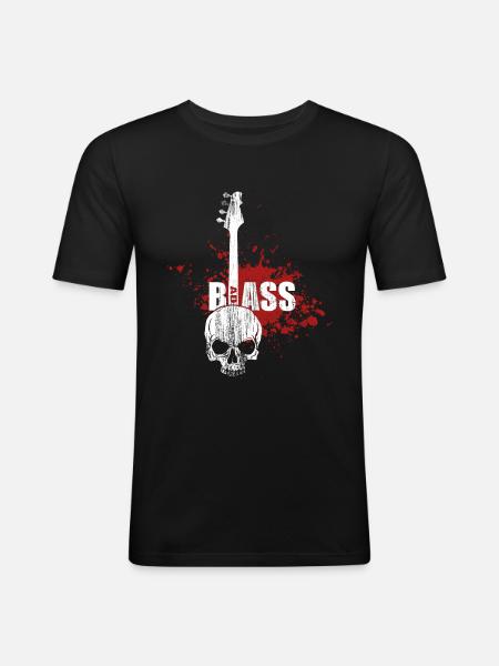 Bass badass - Men's Slim Fit T-Shirt - black