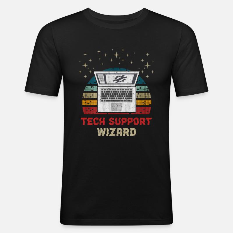 Computer Tech Support - Men's Slim Fit T-Shirt - black
