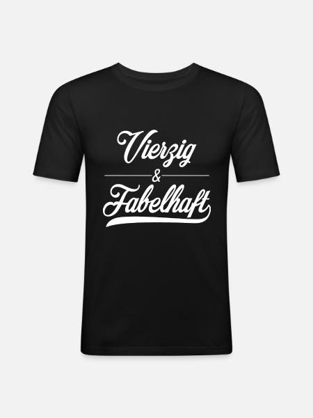 40th Birthday - Men's Slim Fit T-Shirt - black