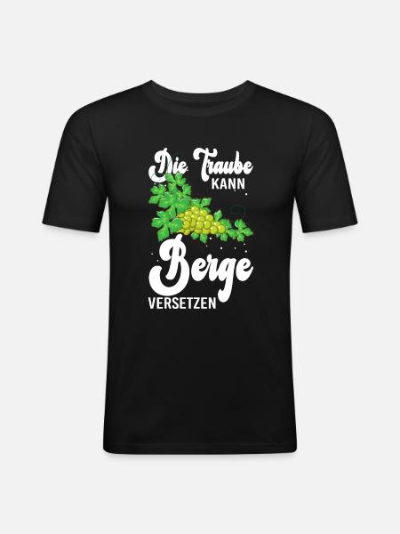 Winzer Trauben Weinberg Weinbau - Männer Slim Fit T-Shirt - Schwarz