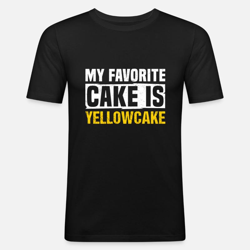 Yellowcake Atomenergie Atomkraft Nuklear - Männer Slim Fit T-Shirt - Schwarz