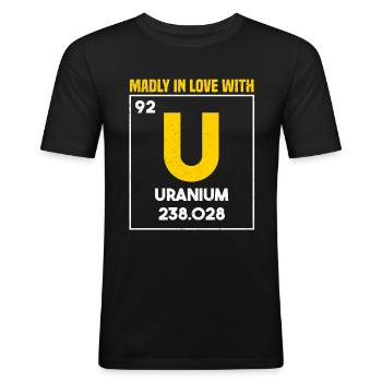Nuklearingenieur Atomkraft Radioaktiv Nuklear - Männer Slim Fit T-Shirt - Schwarz - Vorne - Nik (191cm)