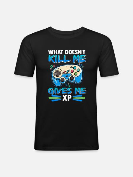 Video Game Gamer Gaming Video Game Gamer - Slim Fit T-skjorte for menn - svart