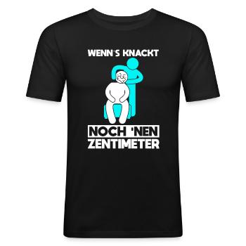 Physiotherapeuten Lustig Physiotherapie Humor - Männer Slim Fit T-Shirt - Schwarz - Vorne - Nik (191cm)