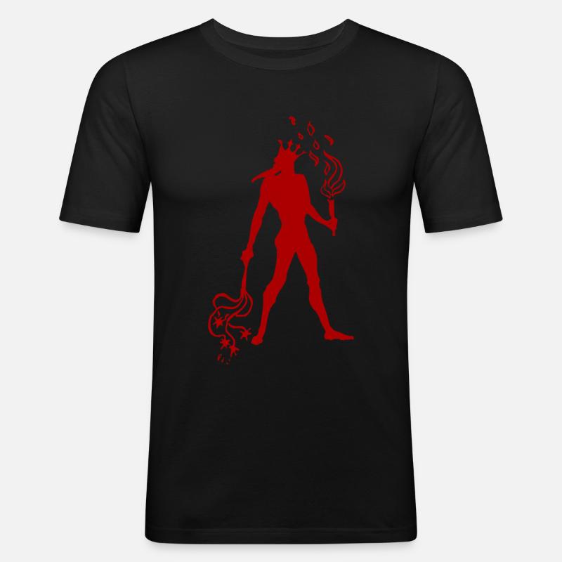 Teufel Teufelchen - Männer Slim Fit T-Shirt - Schwarz