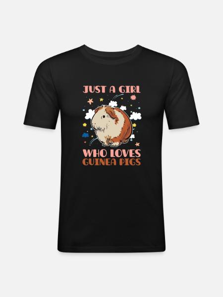 Just a girl who - Men's Slim Fit T-Shirt - black