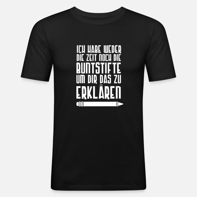 Sarkasmus - Männer Slim Fit T-Shirt - Schwarz
