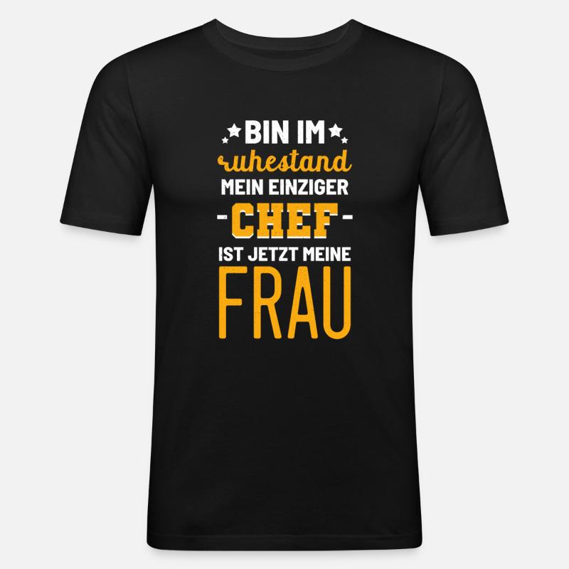 Pensionierung Ehemann im Ruhestand - Männer Slim Fit T-Shirt - Schwarz