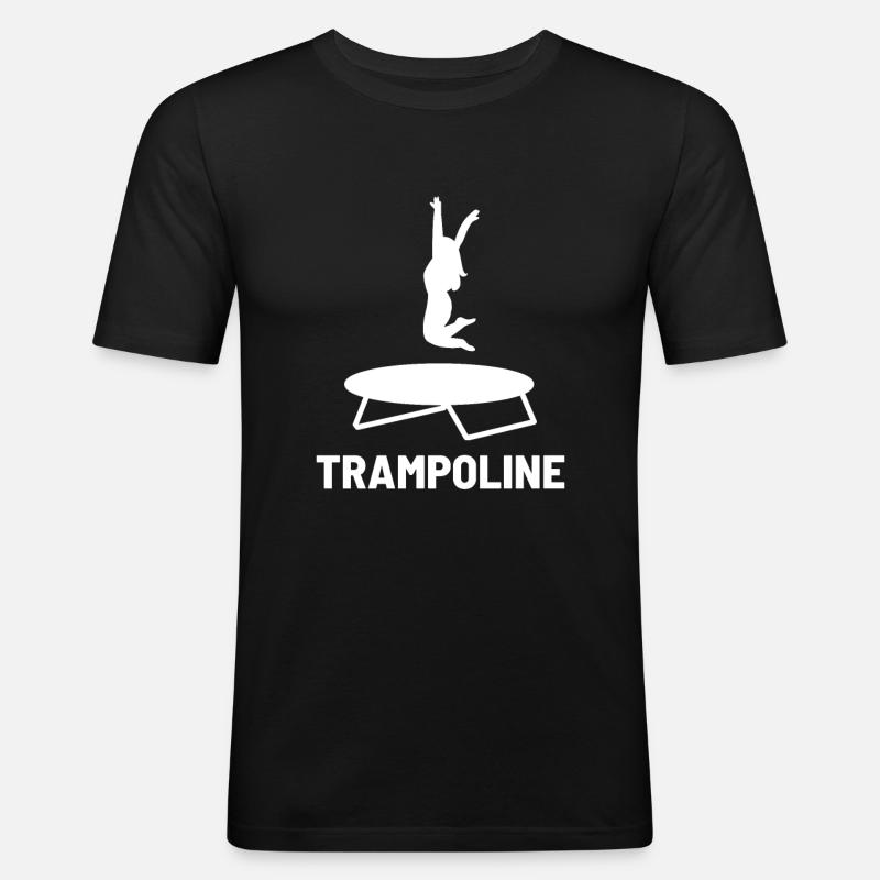 Trampolin-Springen - Männer Slim Fit T-Shirt - Schwarz