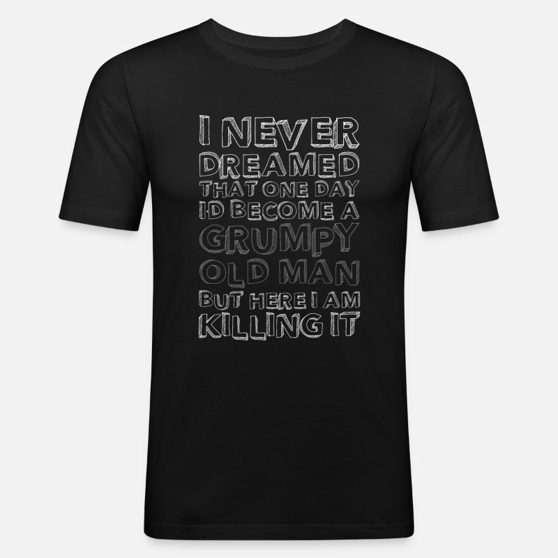 Grumpy old man - Men's Slim Fit T-Shirt - black