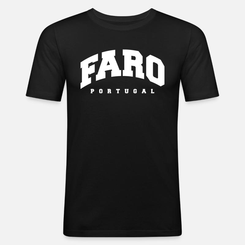 Faro - Männer Slim Fit T-Shirt - Schwarz