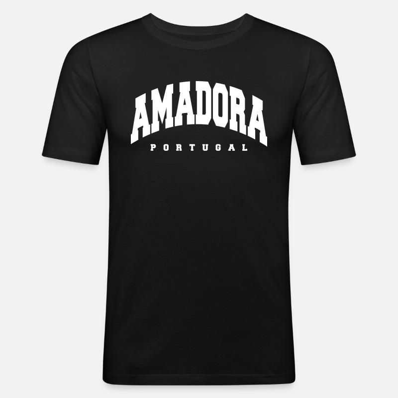 Amadora - Männer Slim Fit T-Shirt - Schwarz