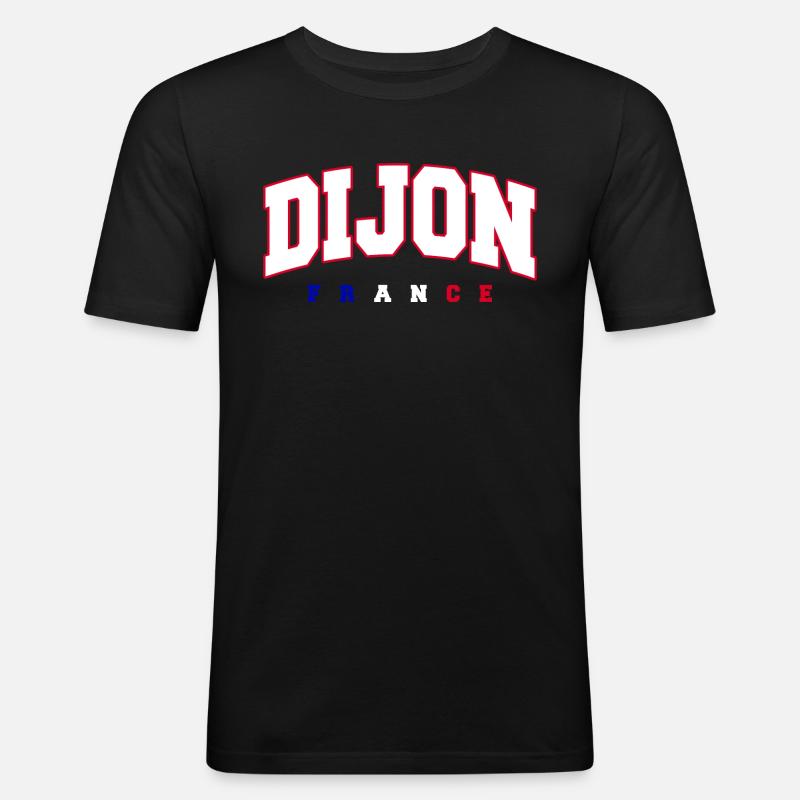 Dijon - Männer Slim Fit T-Shirt - Schwarz