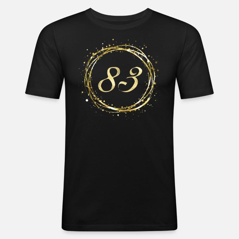 83 - Männer Slim Fit T-Shirt - Schwarz