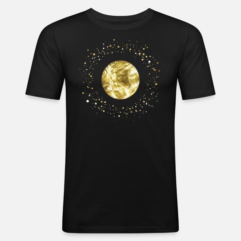 Kugel - Männer Slim Fit T-Shirt - Schwarz