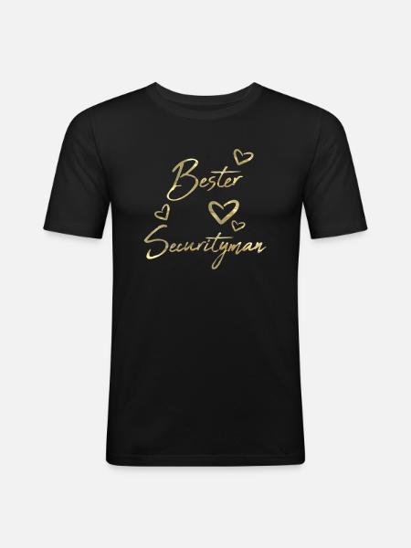 Best Securityman - Men's Slim Fit T-Shirt - black