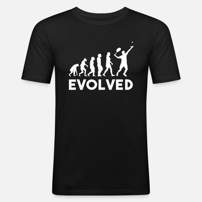 tennis evolution - Männer Slim Fit T-Shirt - Schwarz
