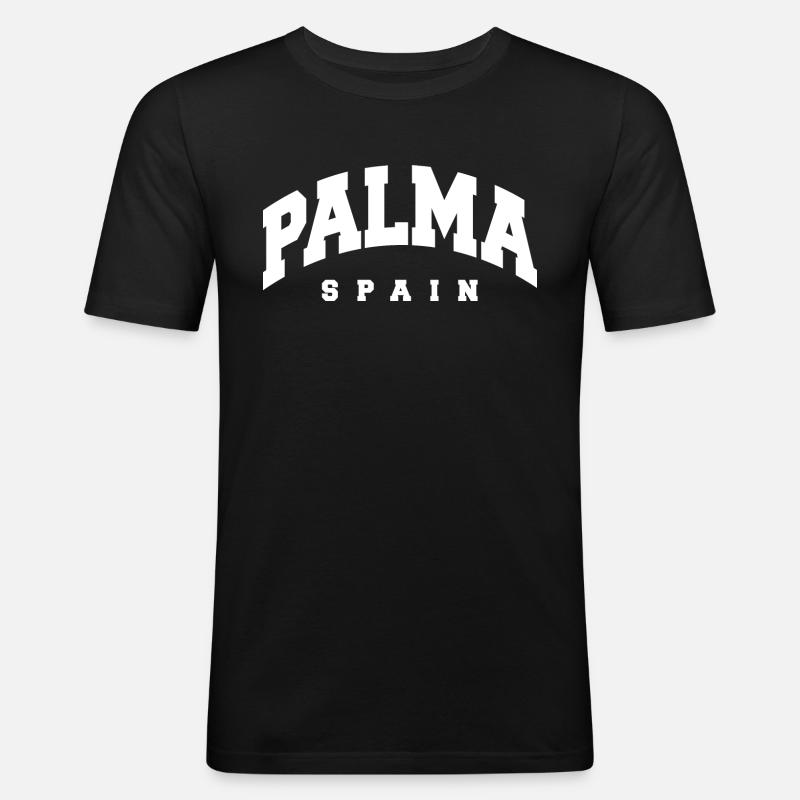 Palma - Männer Slim Fit T-Shirt - Schwarz