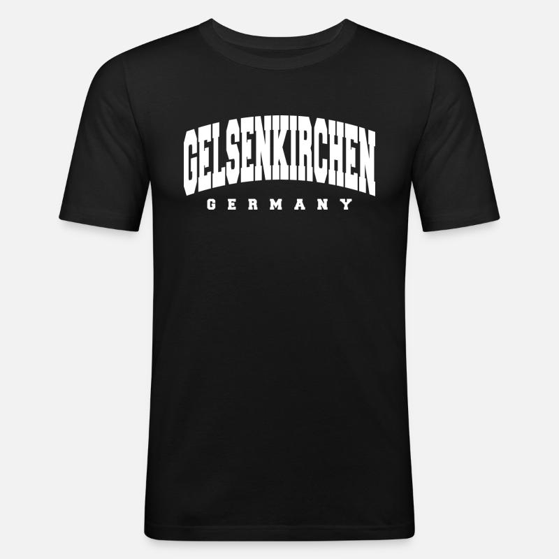 Gelsenkirchen - Männer Slim Fit T-Shirt - Schwarz