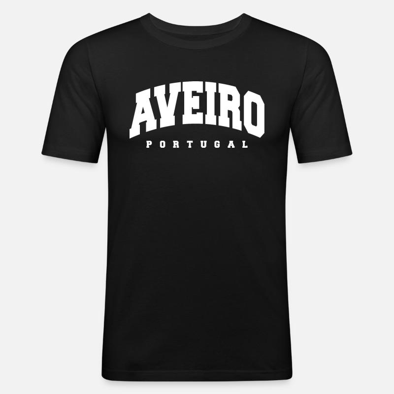 Aveiro - Männer Slim Fit T-Shirt - Schwarz