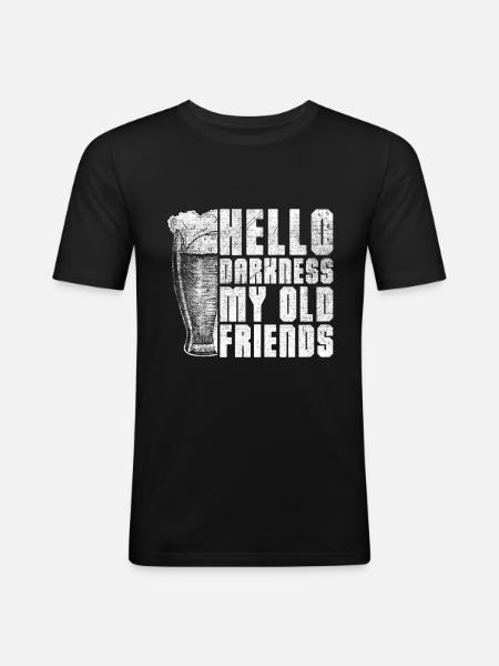 Hello Darkness, my old friend - Men's Slim Fit T-Shirt - black