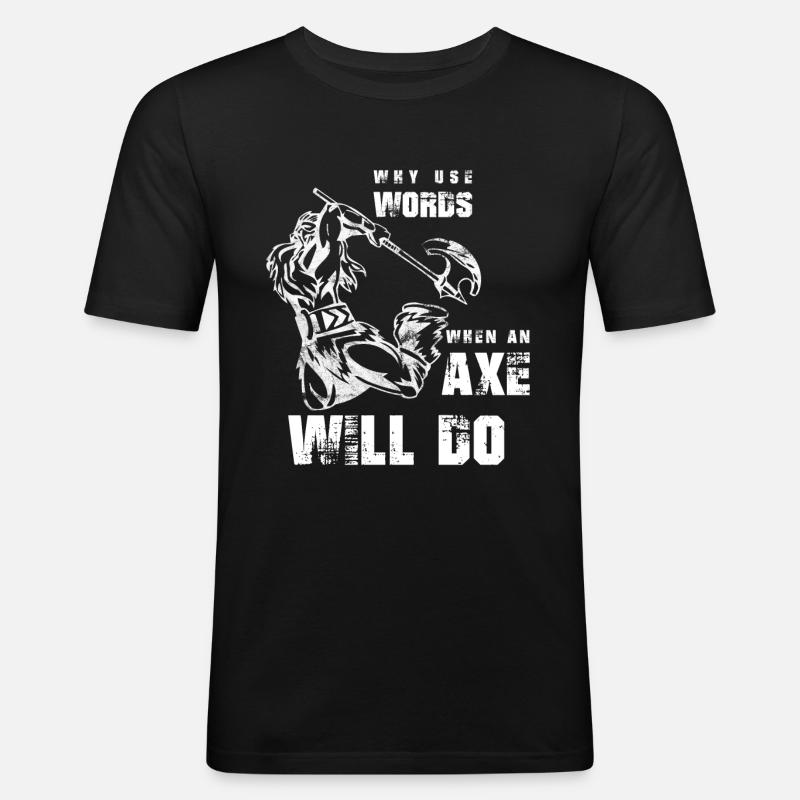 Wikinger Vikinger - Männer Slim Fit T-Shirt - Schwarz