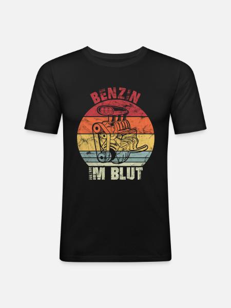 essence dans le sang - T-shirt près du corps Homme - noir