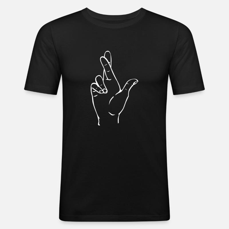 Versprechen... - Männer Slim Fit T-Shirt - Schwarz