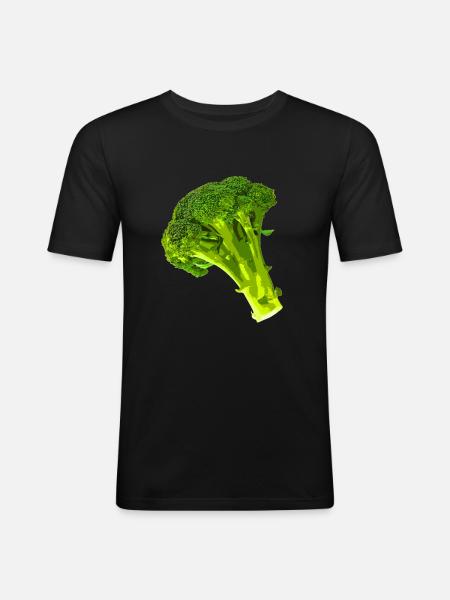 broccoli - Men's Slim Fit T-Shirt - black