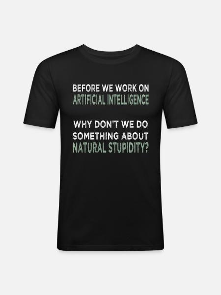 Artificial Intelligence - Men's Slim Fit T-Shirt - black