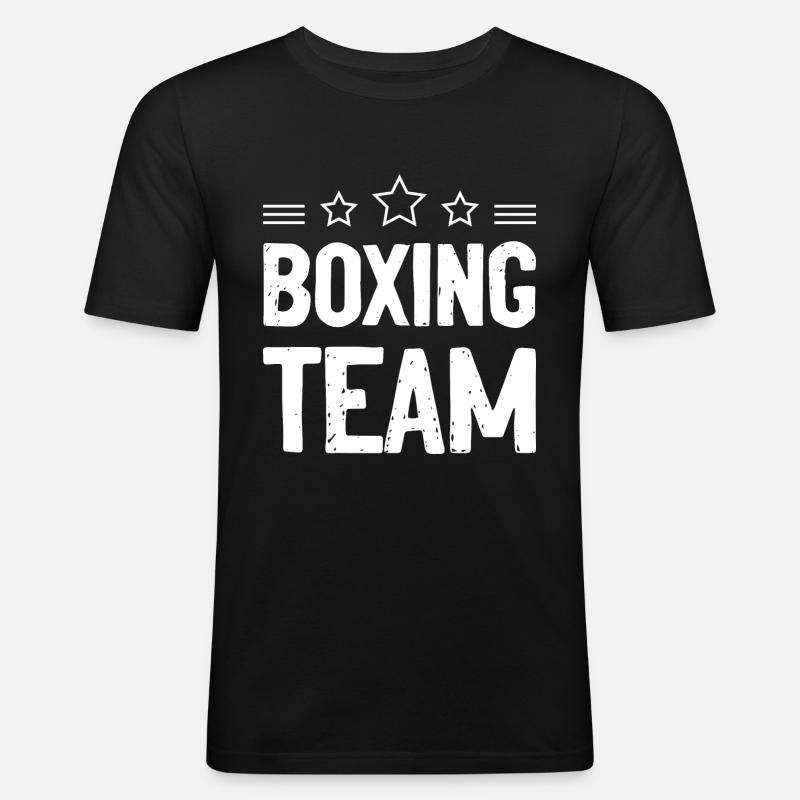 Boxing Team - Männer Slim Fit T-Shirt - Schwarz