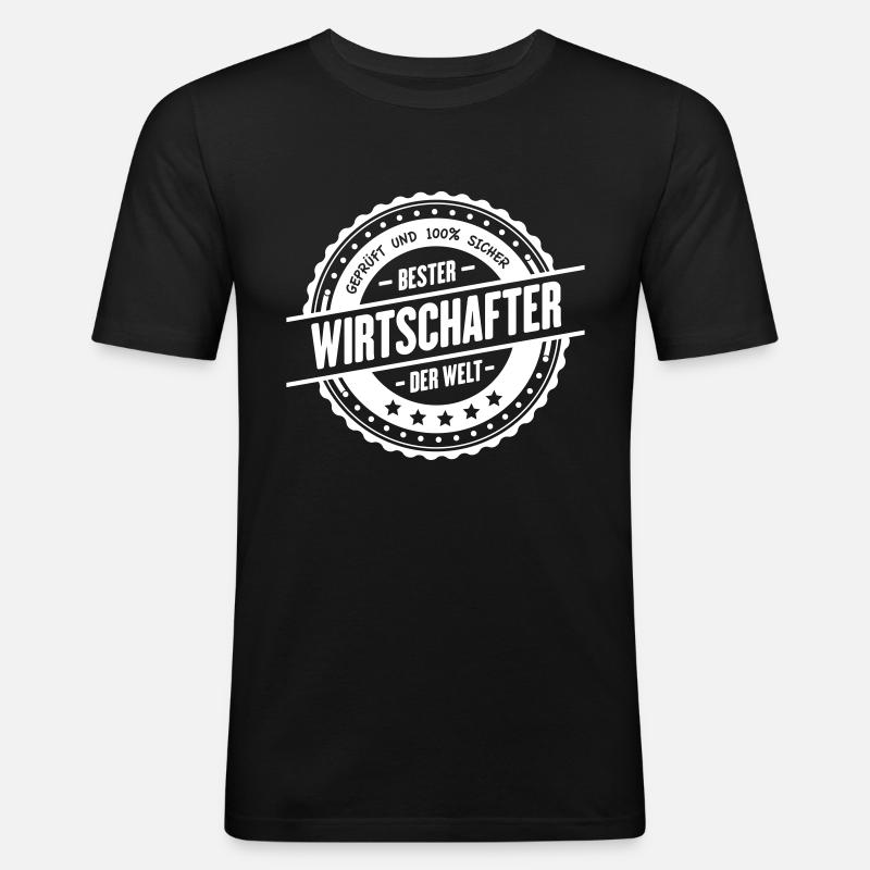 Bester Wirtschafter - Männer Slim Fit T-Shirt - Schwarz