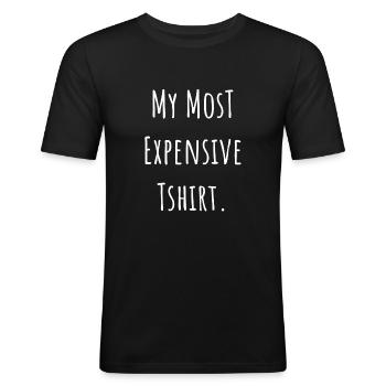 Funny - Men's Slim Fit T-Shirt - black - Front - Nik (191cm)