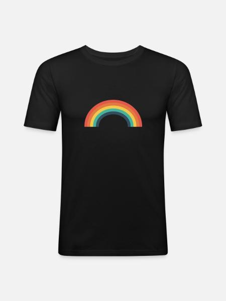 Rainbow rainbow - Men's Slim Fit T-Shirt - black