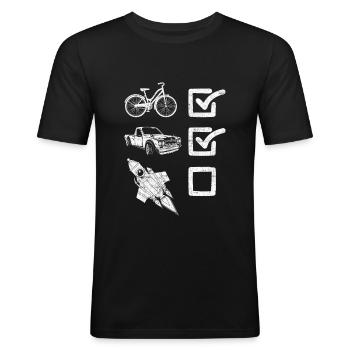 Führerschein bestanden Fahranfänger - Männer Slim Fit T-Shirt - Schwarz - Vorne - Nik (191cm)