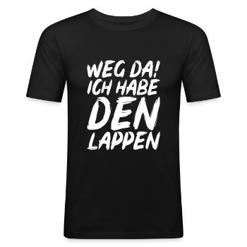 Führerschein bestanden weg da - Männer Slim Fit T-Shirt - Schwarz - Vorne - Nik (191cm)