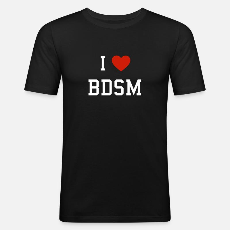BDSM Bondage Slave Sub Master - Männer Slim Fit T-Shirt - Schwarz